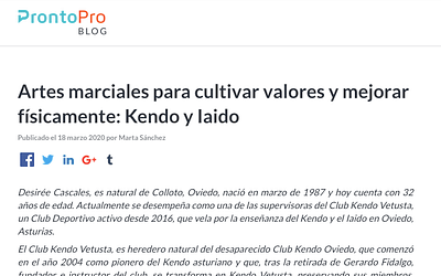 Entrevista a Desirée Cascales en prontopro.es